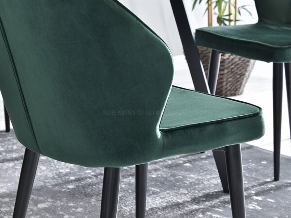 Židle Greta K (zelená + černá). Akce -10%