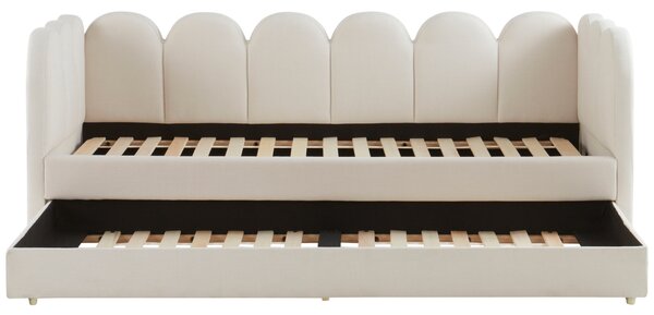 Jotex Béžová čalouněná rozkládací postel OLEMA 90 x 200 cm