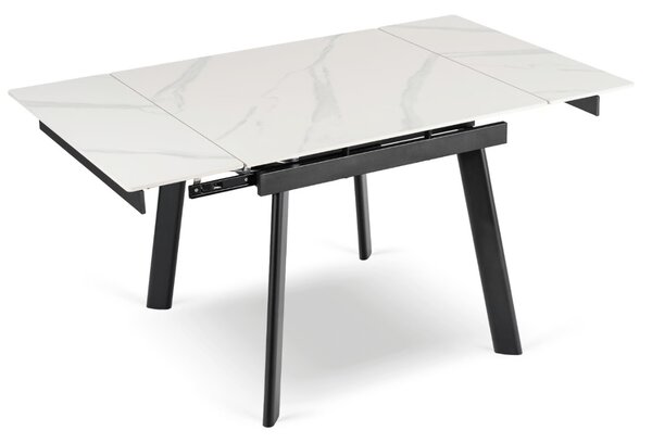 JAKS Rozkládací keramický jídelní stůl Lares 90 cm – 150 cm bílý mramor