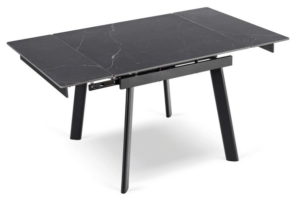 JAKS Rozkládací keramický jídelní stůl Lares 90 cm – 150 cm černý mramor