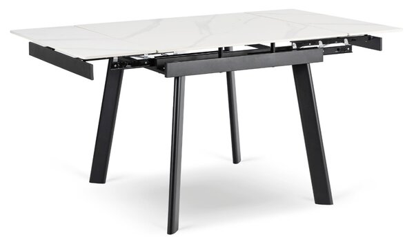 JAKS Rozkládací keramický jídelní stůl Lares 90 cm – 150 cm bílý mramor