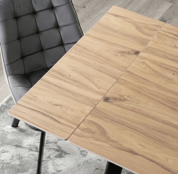 JAKS Rozkládací keramický jídelní stůl Lares 90 cm – 150 cm dub
