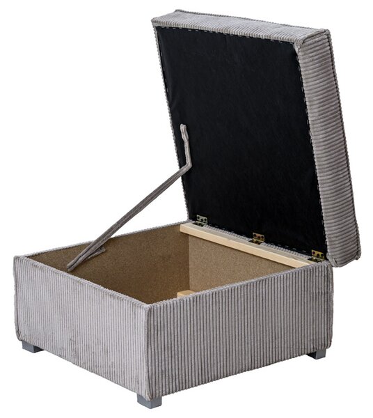 Hořčicový taburet SMART COSARO s úložným prostorem 65x65 cm