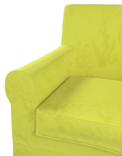 Potah na křeslo IKEA Ektorp Jennylund barva zelená látka lesklé, sametová