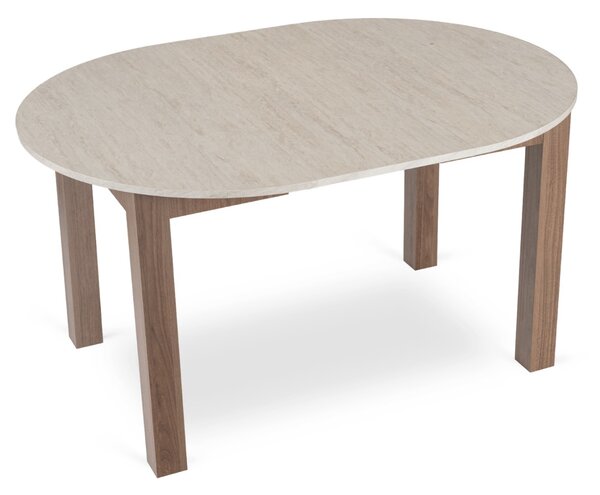 JAKS Kulatý rozkládací jídelní stůl Harry 102–142 cm dub Riviera