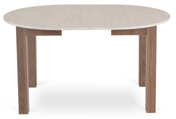 JAKS Kulatý rozkládací jídelní stůl Harry 102–142 cm dub Riviera