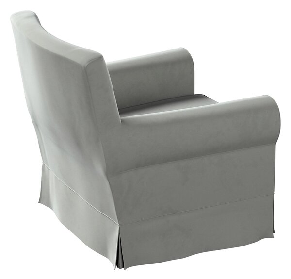 Potah na křeslo IKEA Ektorp Jennylund barva šedá látka lesklé, sametová