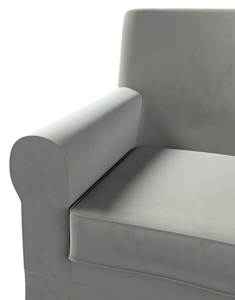 Potah na křeslo IKEA Ektorp Jennylund barva šedá látka lesklé, sametová