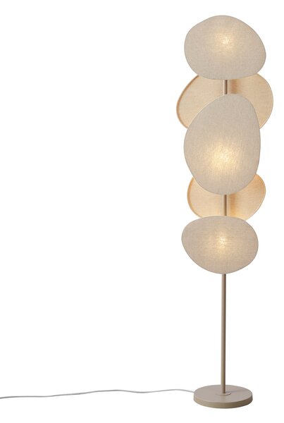 Japandi stojací lampa béžová 3-světla - Organica