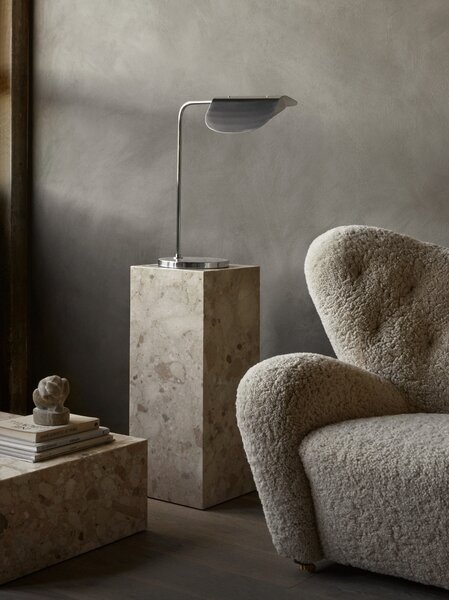 Odkládací stolek Plinth Carrara vysoký