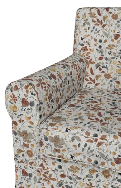 Potah na křeslo IKEA Ektorp Jennylund barva oranžová látka pletený vzor, vzorované