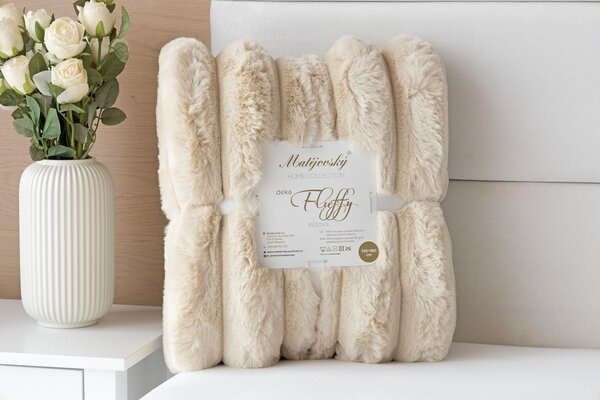 Deka Fluffy béžová Jednobarevná deka 130/180