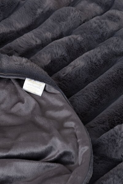 Deka Fluffy antracitová Jednobarevná deka 130/180