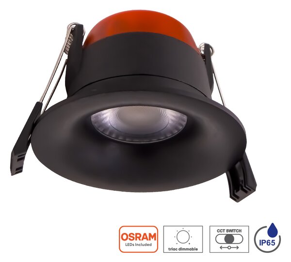 AXT podhledové svítidlo LED 8W 880lm 2700-6500K 8,5cm kulaté IP65, černé
