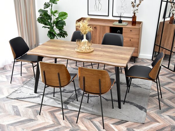 Židle Jordan (ořech tmavý + černá). Akce -10%