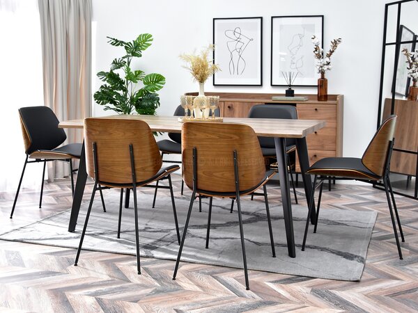 Židle Jordan (ořech tmavý + černá). Akce -10%