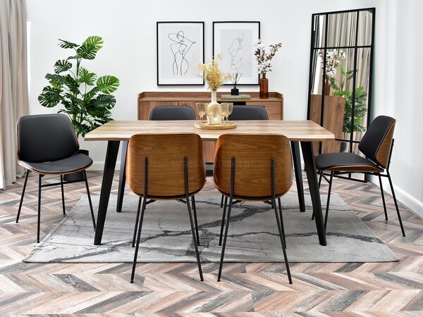 Židle Jordan (ořech tmavý + černá). Akce -10%