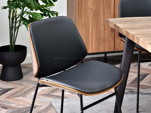 Židle Jordan (ořech tmavý + černá). Akce -10%