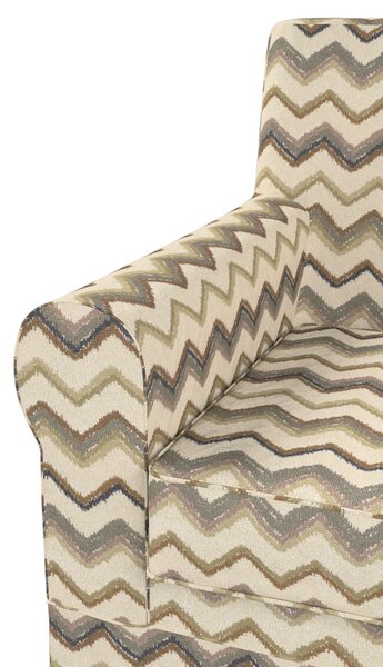 Potah na křeslo IKEA Ektorp Jennylund barva béžová látka pletený vzor, vzorované