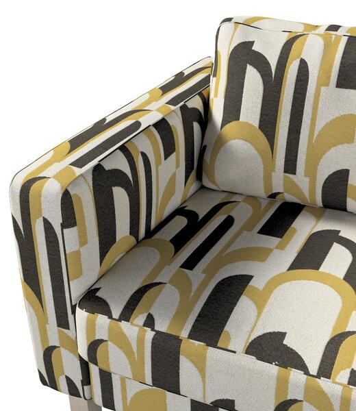 Potah na pohovku IKEA Karlstad 3-místná, nerozkládací, krátký barva vícebarevná látka pletený vzor, vzorované