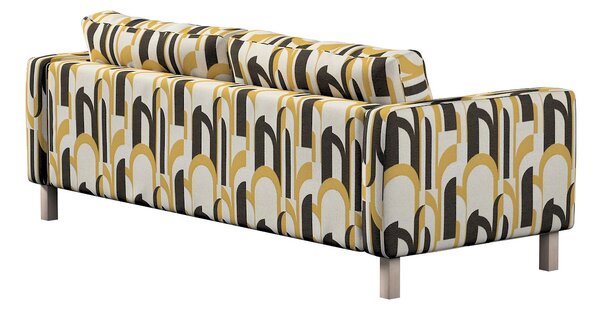 Potah na pohovku IKEA Karlstad 3-místná, nerozkládací, krátký barva vícebarevná látka pletený vzor, vzorované