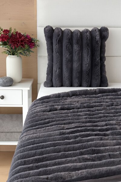 Povlak Fluffy antracitový 100% polyester 50/50