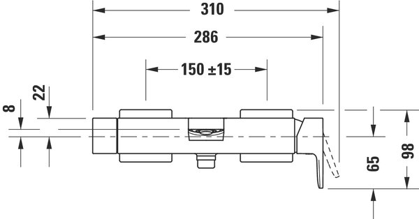 Duravit Manhattan páková vanová baterie
