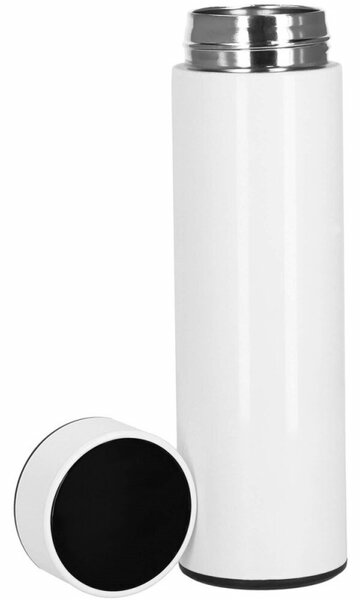 Nerezová termoska s teploměrem a sítkem 500 ml SPRINGOS KI0128 bílá