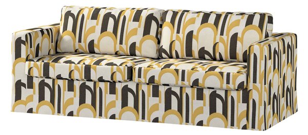 Potah na pohovku IKEA Karlstad 3-místná, nerozkládací, dlouhý barva vícebarevná látka pletený vzor, vzorované