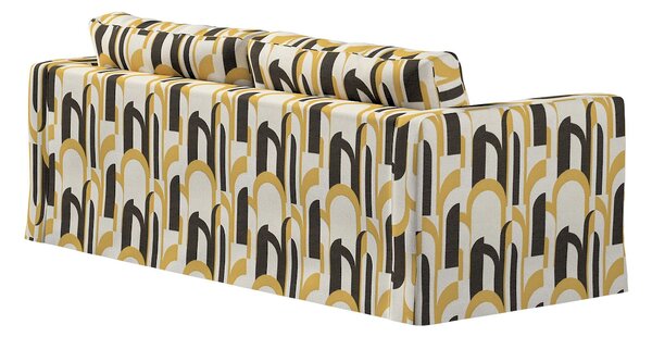Potah na pohovku IKEA Karlstad 3-místná, nerozkládací, dlouhý barva vícebarevná látka pletený vzor, vzorované