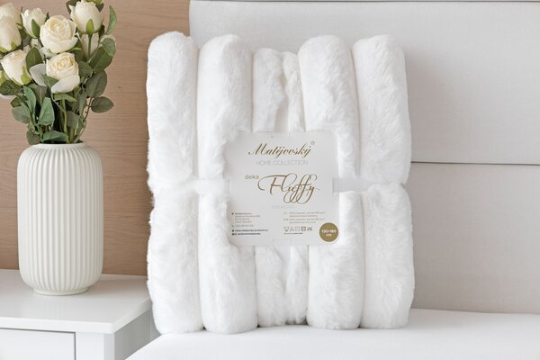 Deka Fluffy krémová Jednobarevná deka 130/180