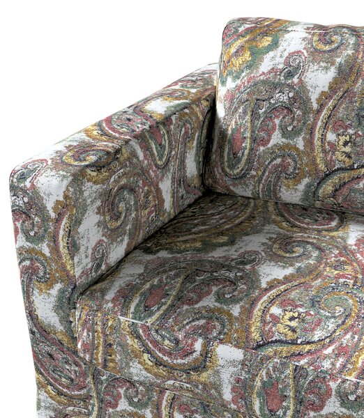 Potah na pohovku IKEA Karlstad 3-místná, nerozkládací, dlouhý barva vícebarevná látka pletený vzor, vzorované