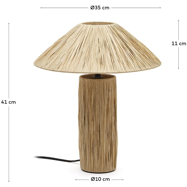 Přírodní stolní lampa Kave Home Samse