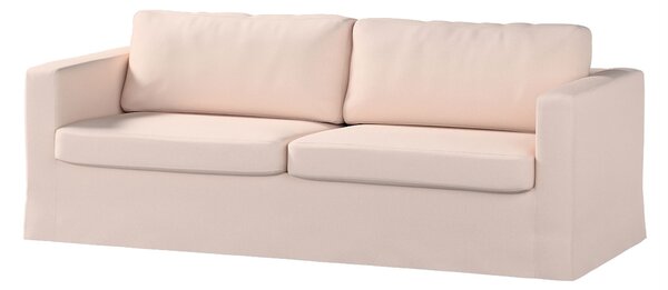 Potah na pohovku IKEA Karlstad 3-místná, nerozkládací, dlouhý barva růžová látka pletený vzor