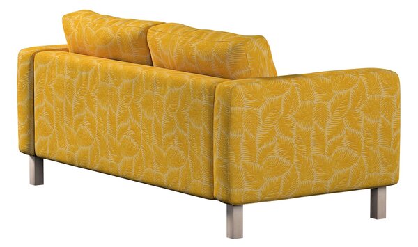 Potah na pohovku IKEA Karlstad 2-místná, nerozkládací, krátký barva žlutá látka pletený vzor, vzorované