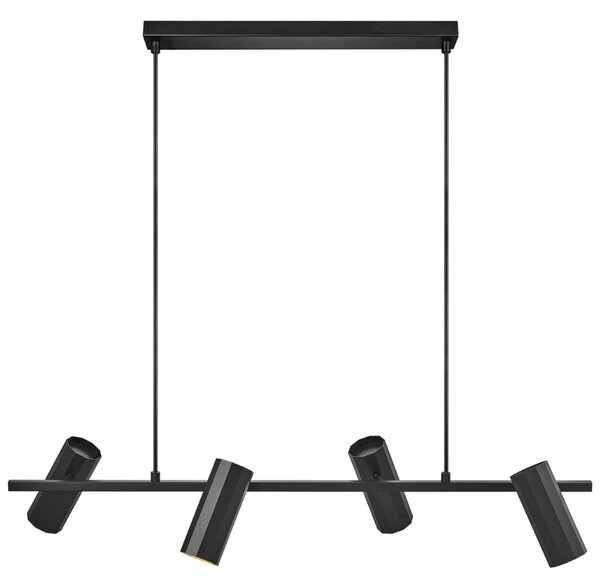 Nordlux Černé kovové závěsné světlo Alanis 90 cm
