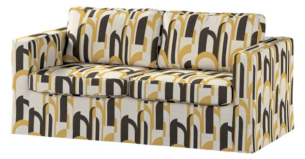 Potah na pohovku IKEA Karlstad 2-místná , nerozkládací, dlouhý barva vícebarevná látka pletený vzor, vzorované