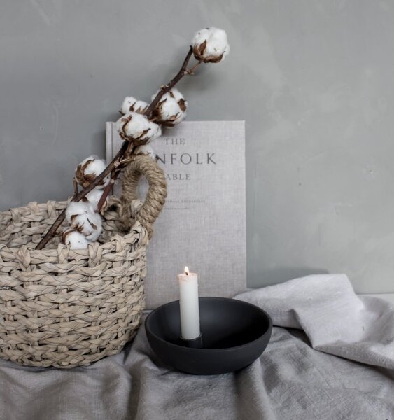 Storefactory Scandinavia Keramický svícen Lidatorp M - Dark Grey SF103
