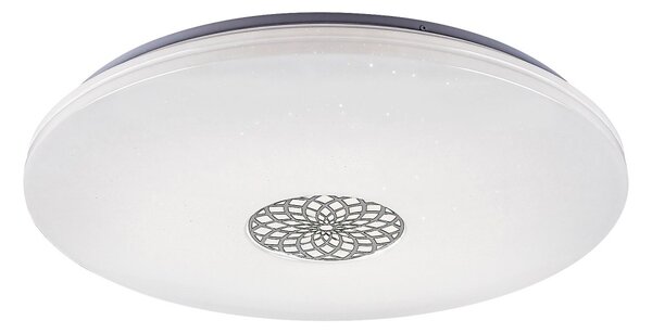 Rabalux 5365 LED stropnice Ophelia 1x40W | 3200lm | 3000-6500K | RGB - stmívatelné, dálkové ovládání, časovač, noční osvětlení, Wi-Fi, hvězdný efekt, chrom, bílá