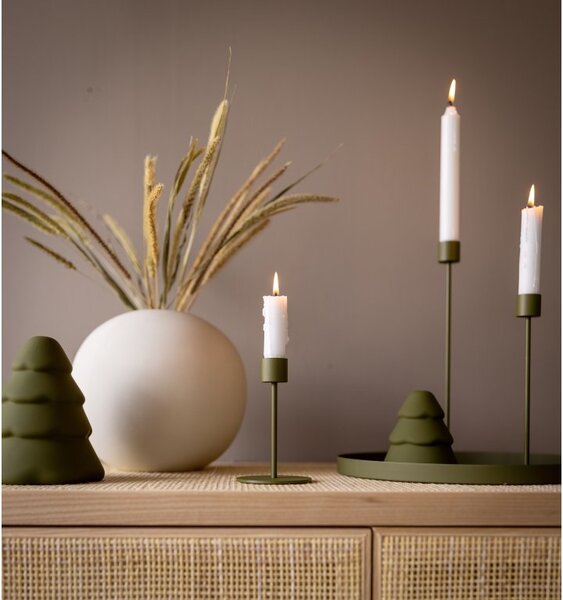 COOEE Design Svícen Candlestick Olive - 13 cm CED328