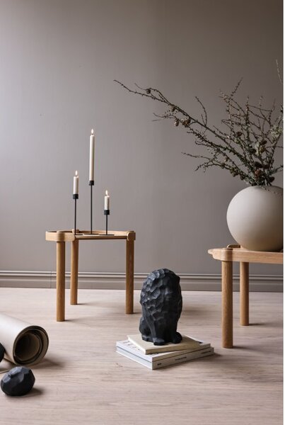 COOEE Design Svícen Candlestick Black - 13 cm CED324