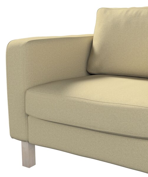 Potah na křeslo IKEA Karlstad, krátký barva zelená látka pletený vzor