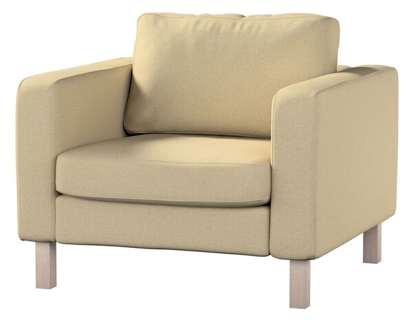 Potah na křeslo IKEA Karlstad, krátký barva zelená látka pletený vzor