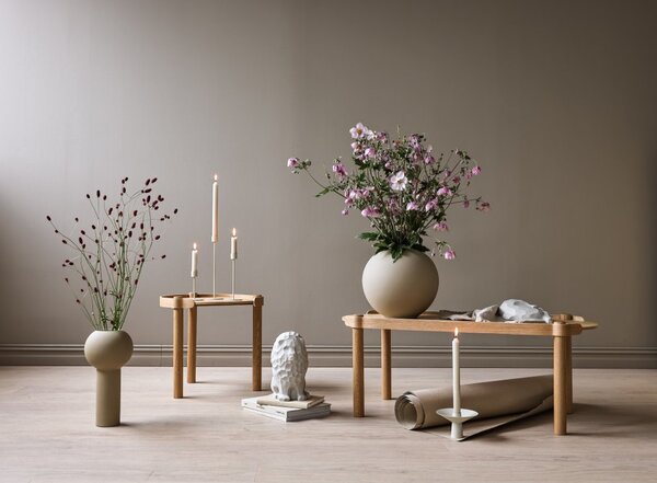 COOEE Design Svícen Candlestick Sand - 13 cm CED325