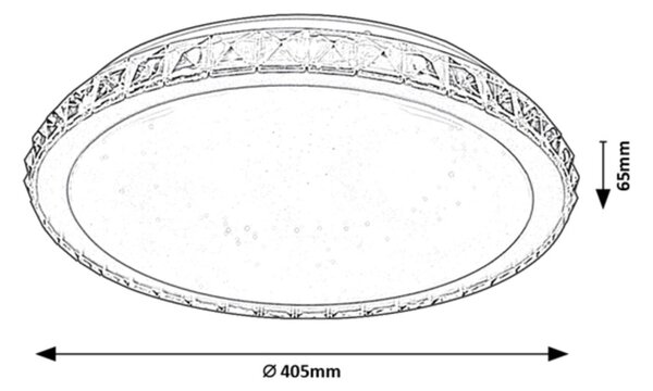 Rabalux 2420 LED stropní svítidlo Cressida 1x24W | 1720lm | 4000K - hvězdný efekt, bílá