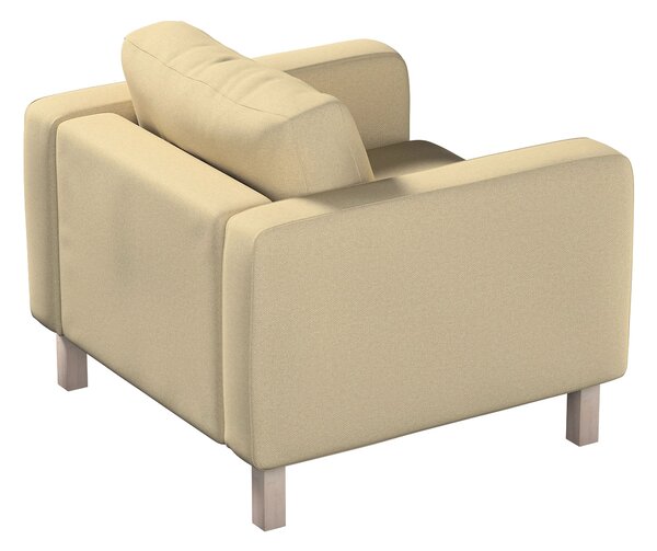 Potah na křeslo IKEA Karlstad, krátký barva zelená látka pletený vzor