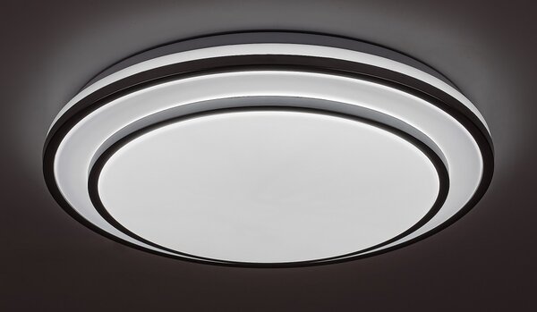 Rabalux 2131 LED stropní svítidlo Lupita 1x40W | 2700lm | 3000-6500K - stmívatelné, časovač, paměťová funkce, noční osvětlení, dálkové ovládání, stříbrná, bílá
