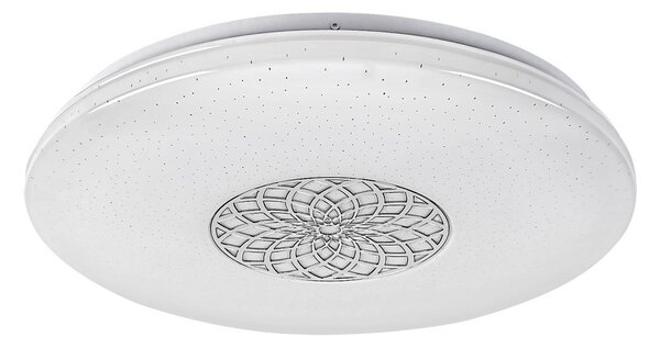Rabalux 5364 LED stropnice Ophelia 1x24W | 2000lm | 3000-6500K | RGB - stmívatelné, dálkové ovládání, časovač, noční osvětlení, Wi-Fi, hvězdný efekt, chrom, bílá