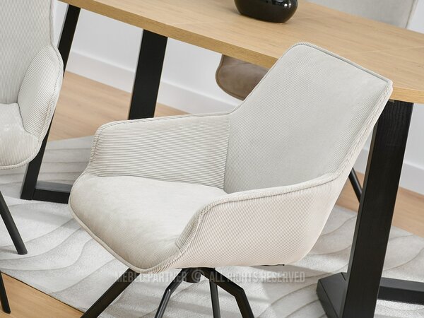 Židle Liam (světlobéžová + černá). Akce -10%