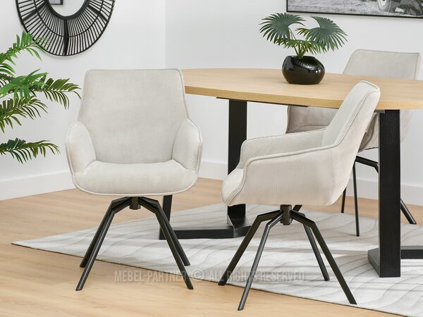 Židle Liam (světlobéžová + černá). Akce -10%